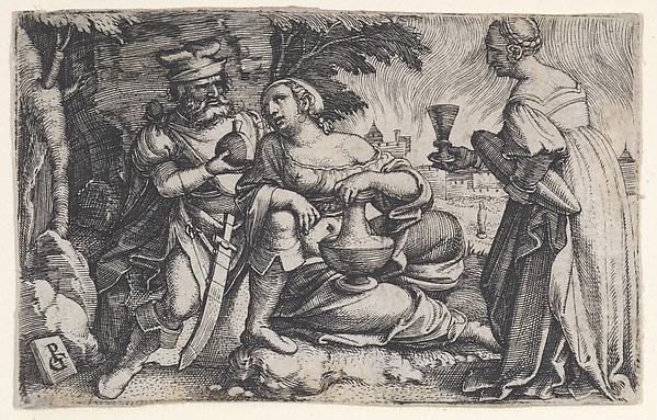 Georg Pencz, Lot and His Daughters, from "Scenes from the Old Testament"