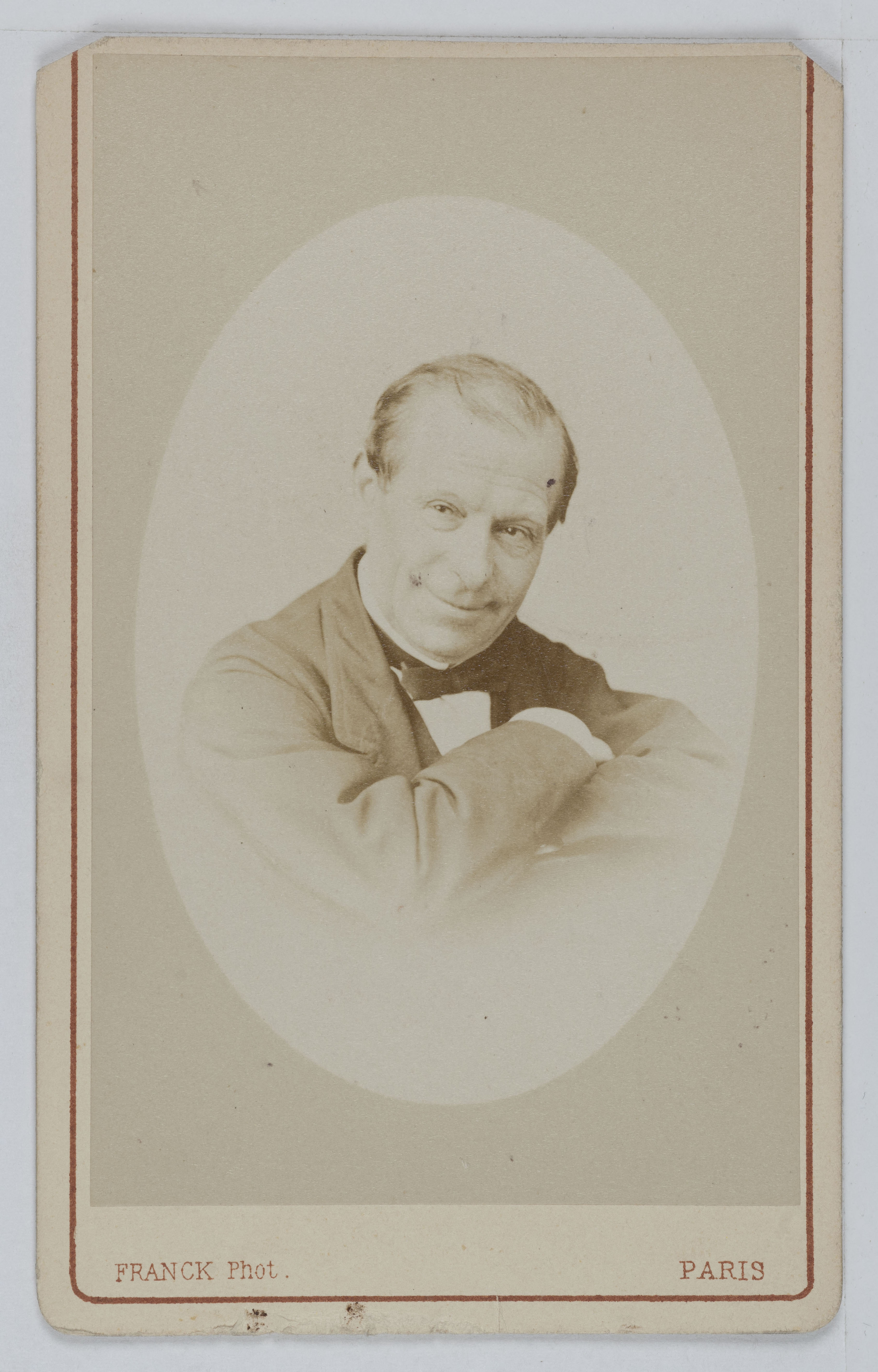 Franck, Portrait de Pierre Alfred Ravel (1811/1813--1881), acteur de théâtre entre 1837 et 1876.