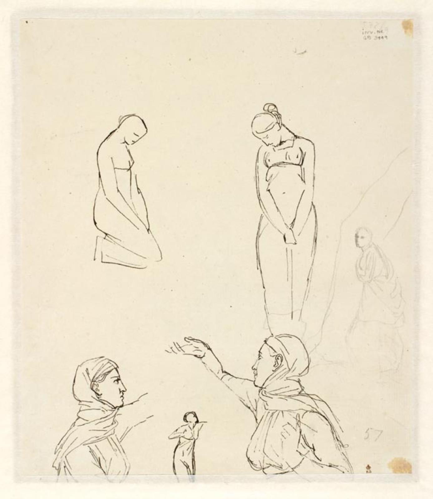 C.W. Eckersberg, Studier af forskellige kvindefigurer