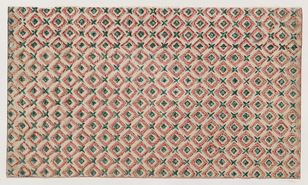Anonymous, Sheet with overall pattern of squares and crosses