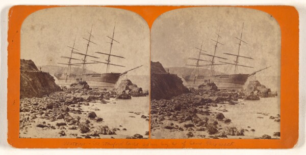 Unknown, [Ship "Frank Jones" ashore off Fort Point, San Francisco, California]