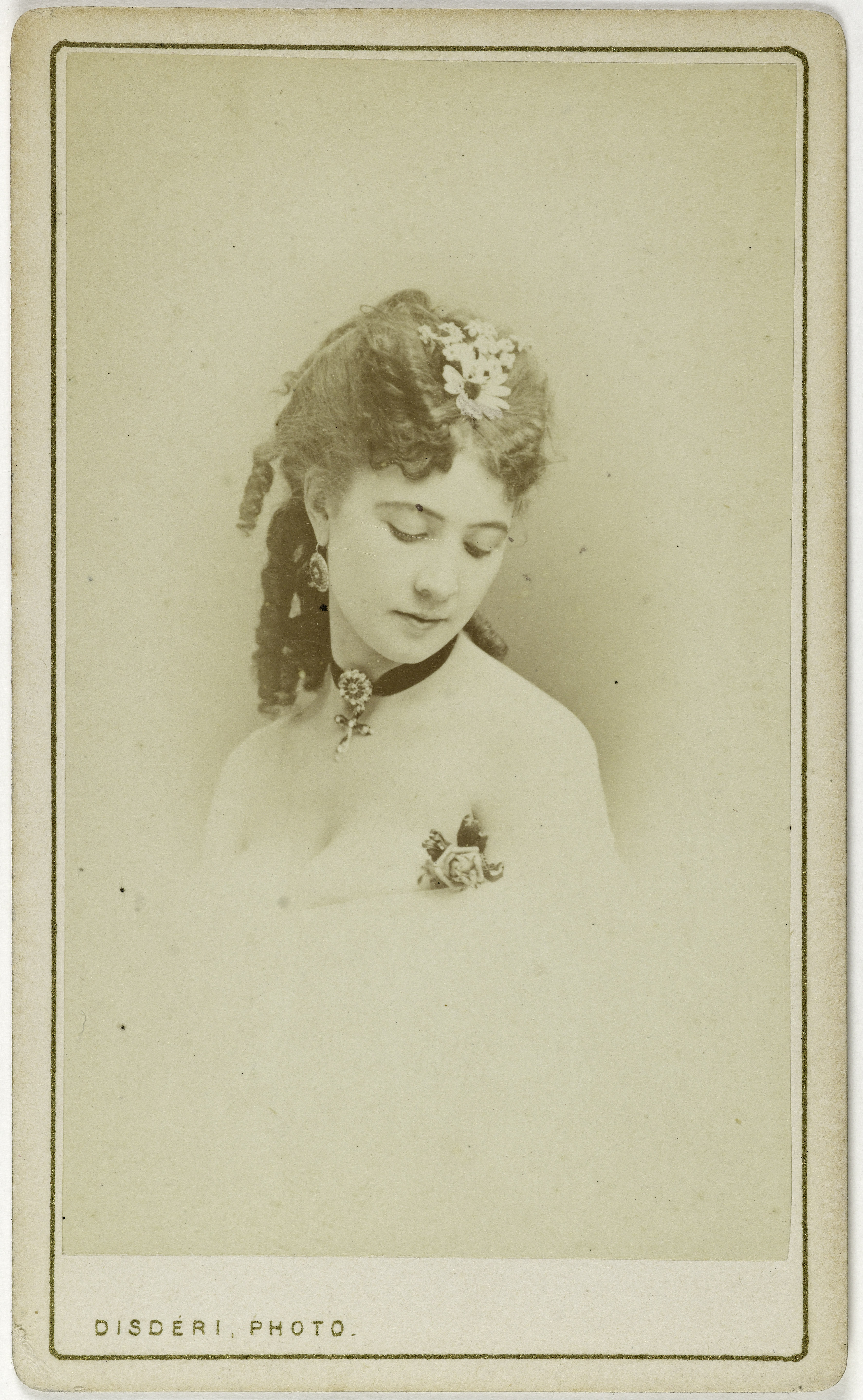 André-Adolphe-Eugène Disdéri, Portrait de Lansois, (actrice)