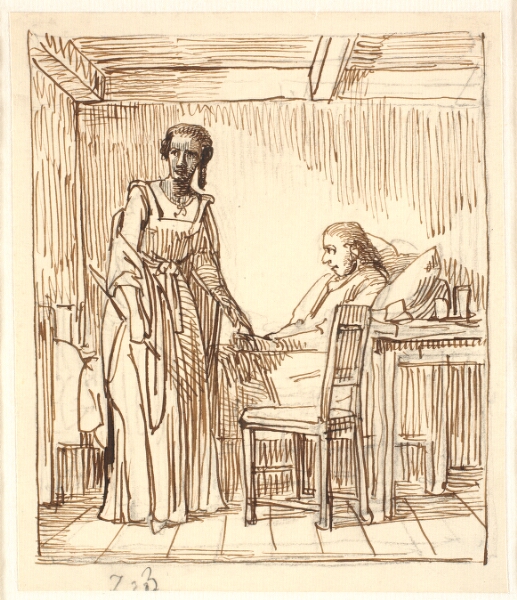 Wilhelm Marstrand, Arendses sidste besøg hos Ewald ved dennes sygeleje
