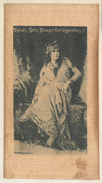 William S. Kimball & Company, Seated woman (on brown silk), from the Girl Art Subjects series (N193) issued by Wm. S. Kimball & Co.