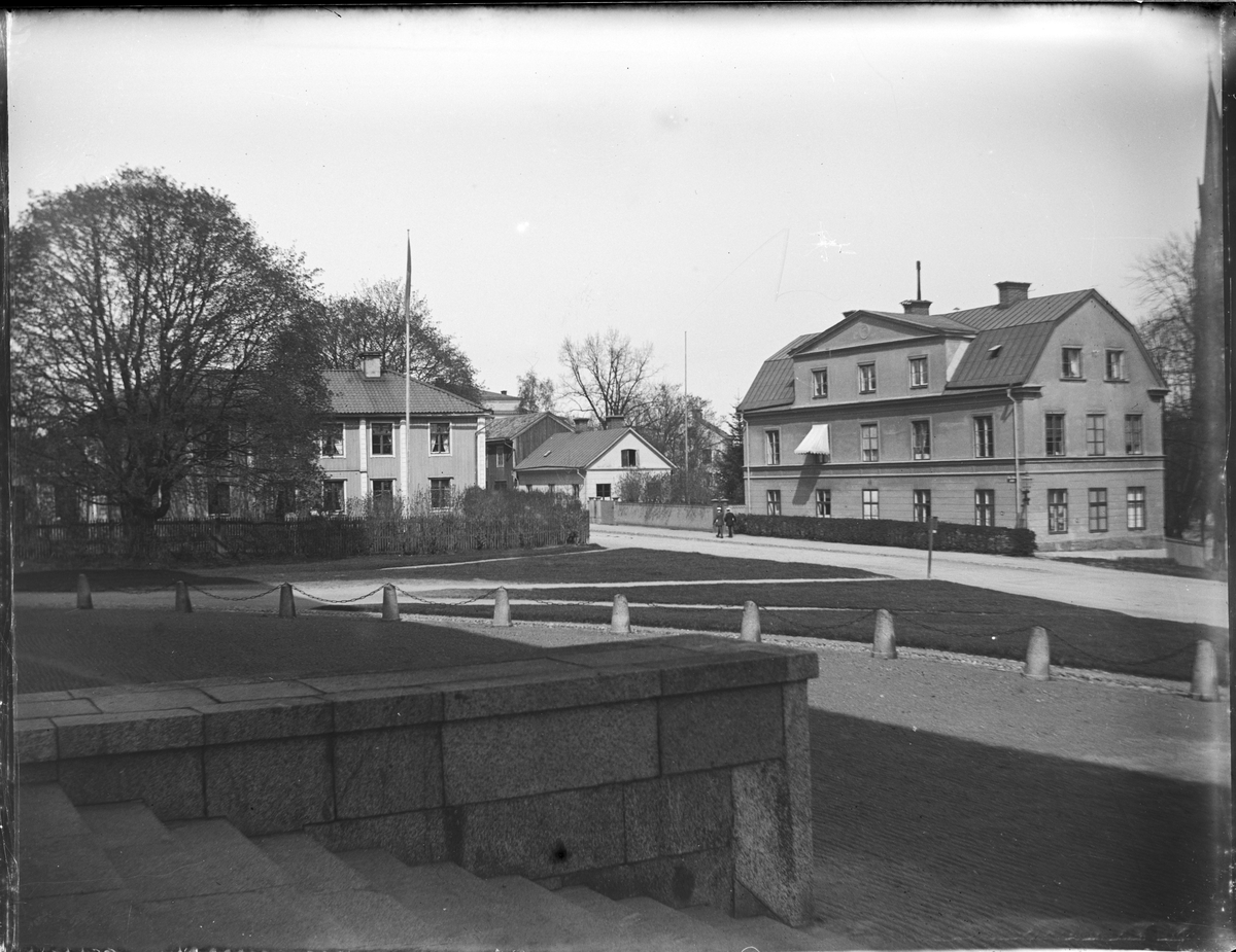 Okänd,, Övre slottsgatan från Carolina Rediviva, Uppsala