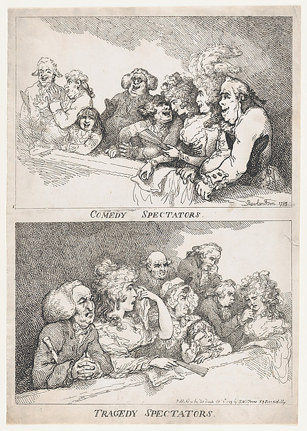 Thomas Rowlandson, Comedy Spectators, Tragedy Spectators