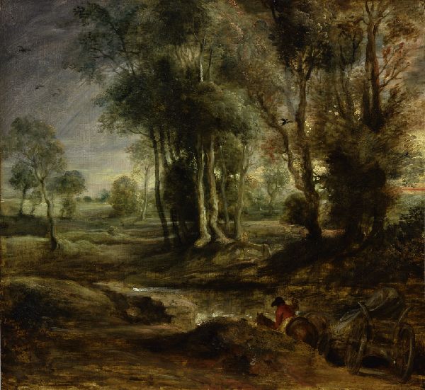 Peter Paul Rubens, Evening Landscape with Timber Wagon