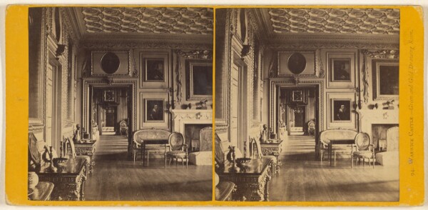 Francis Bedford, Warwick Castle - Green and Gold Drawing Room. [Warwickshire, England]