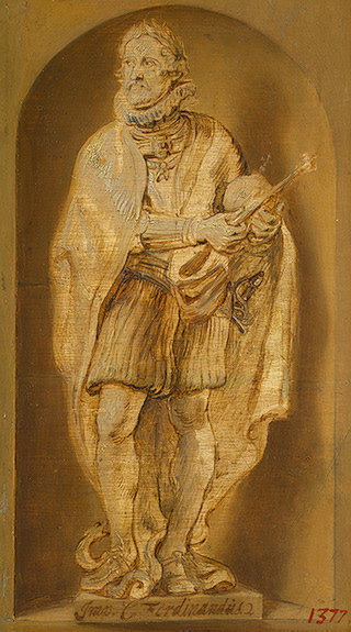 Peter Paul Rubens, Statue of Ferdinand II in a niche
