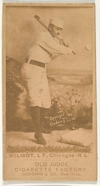 Goodwin & Company, Wilmot, Left Field, Chicago, from the Old Judge series (N172) for Old Judge Cigarettes
