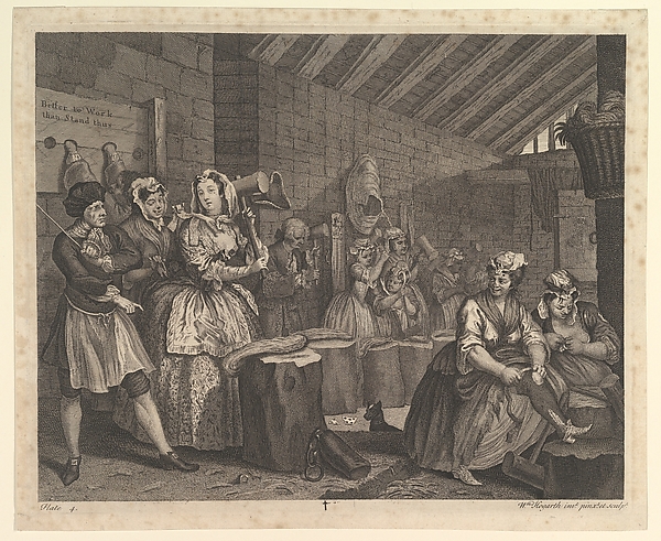 William Hogarth, A Harlot's Progress, Plate 4