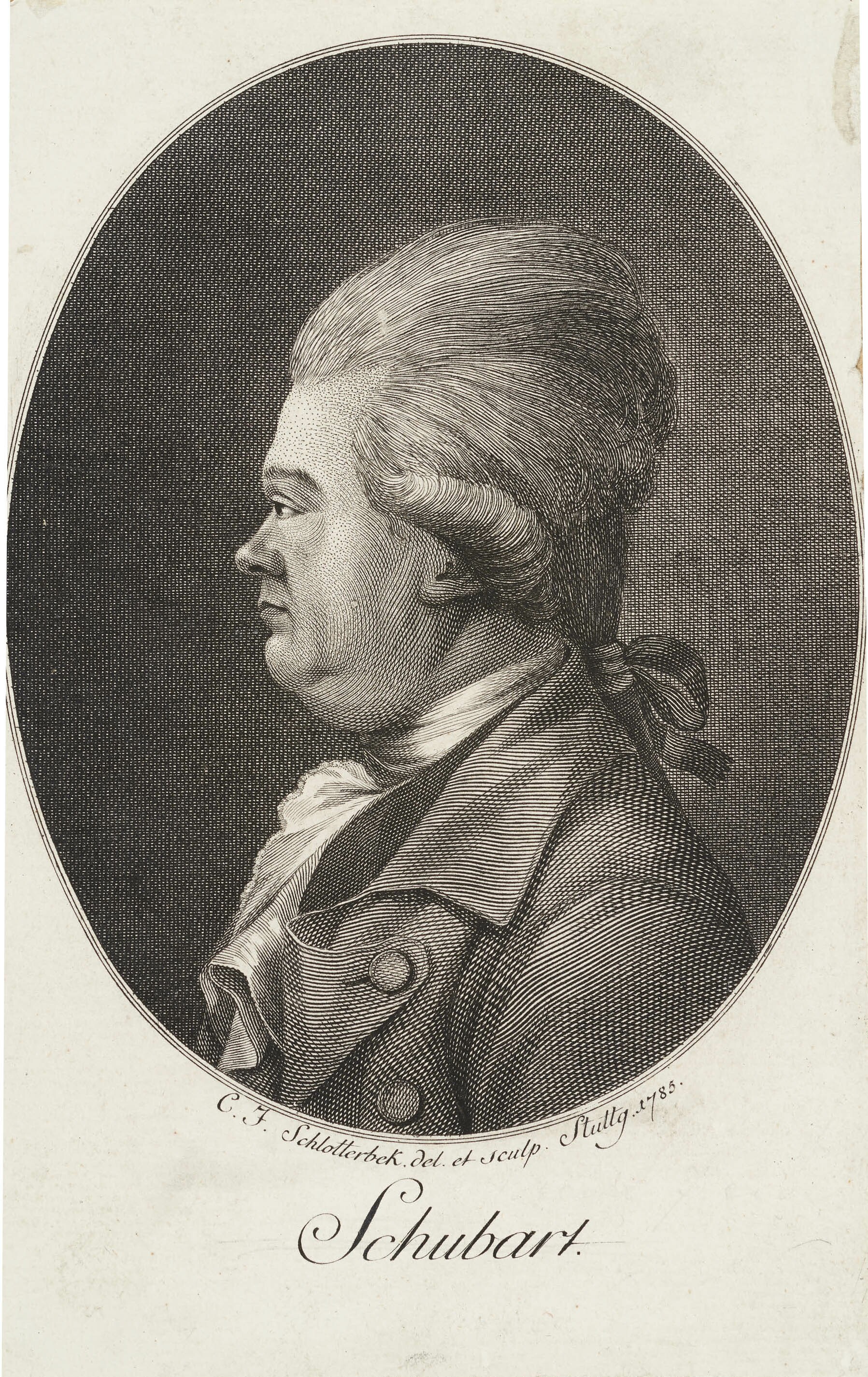 Christian Jakob Schlotterbeck, Bildnis Christian Friedrich Daniel Schubart