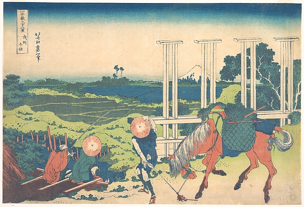 Katsushika Hokusai, Senju in Musashi Province (Bushū Senju), from the series Thirty-six Views of Mount Fuji (Fugaku sanjūrokkei)