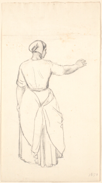 P.C. Skovgaard, Stående bondepige set bagfra.