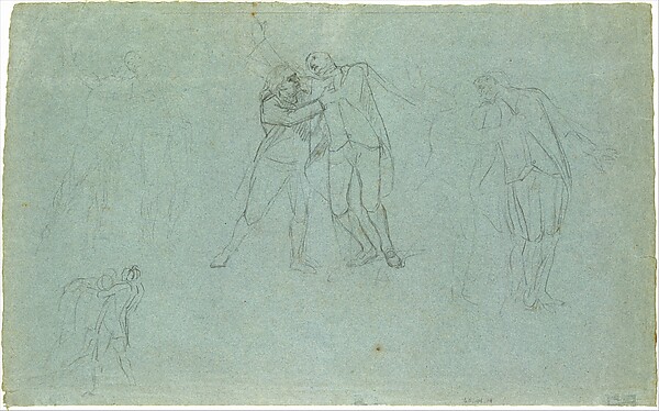 John Singleton Copley, Study for "The Death of Major Peirson": Group of Dying French Officers