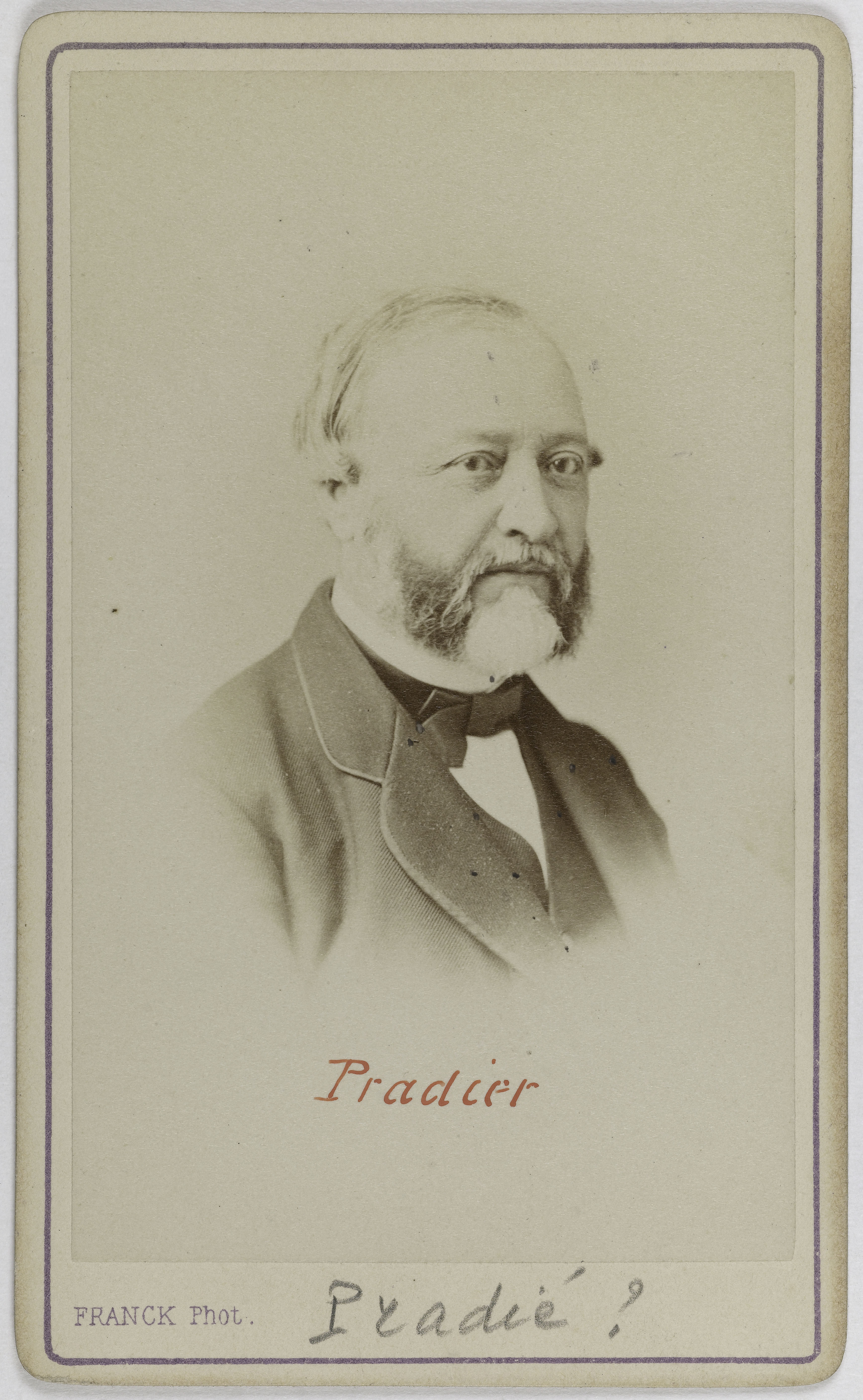 Franck, Portrait de Pradié ou Pradier Pierre, (1816-), (homme politique)
