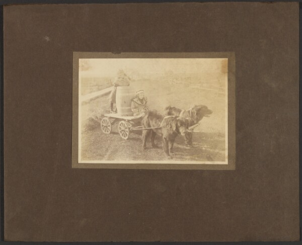 Louis Fleckenstein, [Children on Cart Pulled by Dogs]