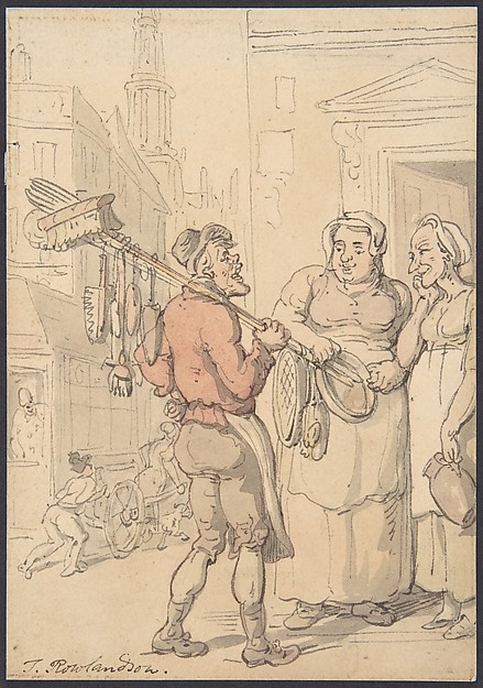 Thomas Rowlandson, Street Scene: Vendor of Brushes