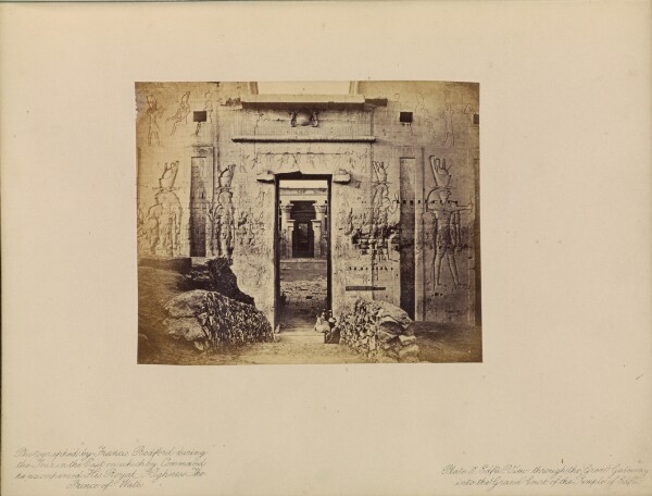 Francis Bedford, Edfû - View Through the Great Gateway Into the Grand Court of the Temple of Edfû