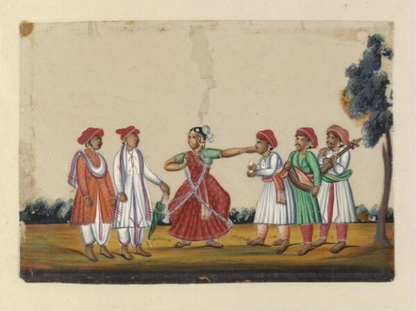 Unknown, A dancing-girl with musicians