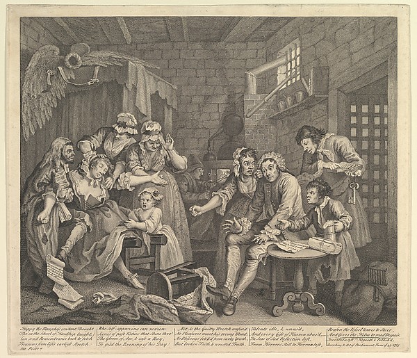 William Hogarth, A Rake's Progress, Plate 7