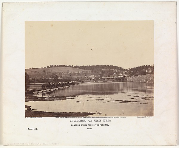 Alexander Gardner, Pontoon Bridge Across the Potomac, Berlin, October 1862