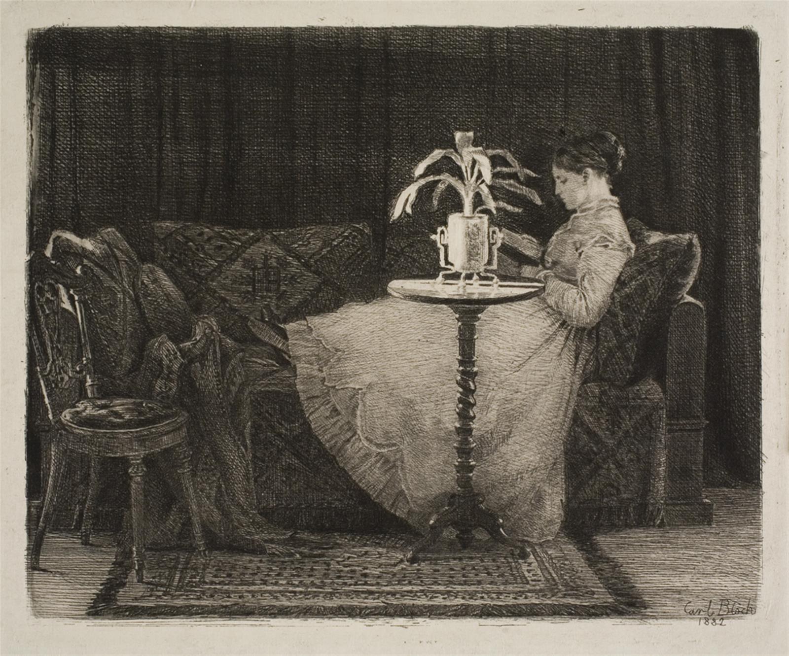 Carl Bloch, Læsende dame