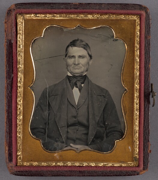 Unknown, [Portrait of a Seated Man with Long Sideburns]