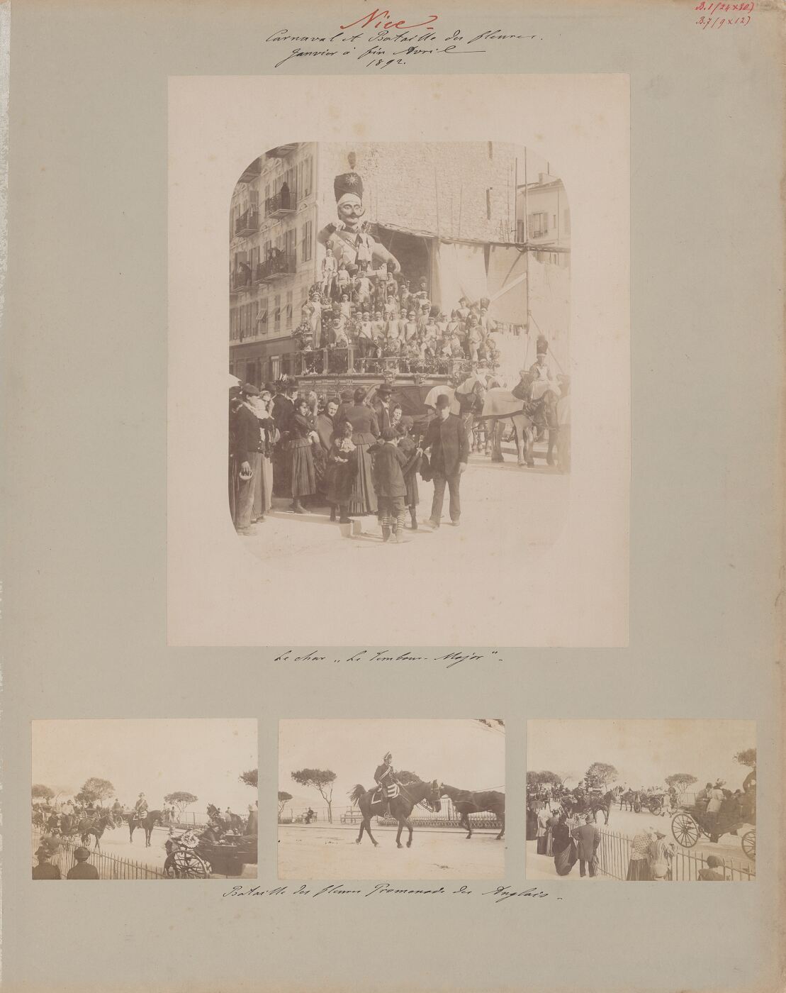 Benediktas Henrikas Tiškevičius, Kartono lakštas su keturiomis Benedikto Henriko Tiškevičiaus fotografijomis ("Nica")