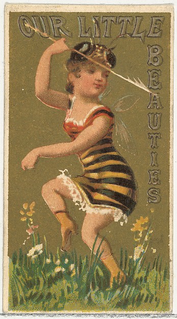 Allen & Ginter, From the Girls and Children series (N58) promoting Our Little Beauties Cigarettes for Allen & Ginter brand tobacco products