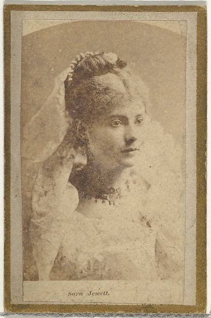 Allen & Ginter, Sara Jewett, from the Actresses and Celebrities series (N60, Type 2) promoting Little Beauties Cigarettes for Allen & Ginter brand tobacco products