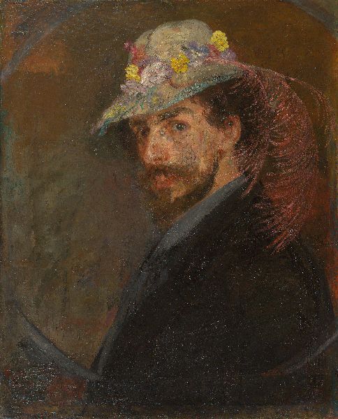 James Ensor, Self Portrait with a Flowered Hat