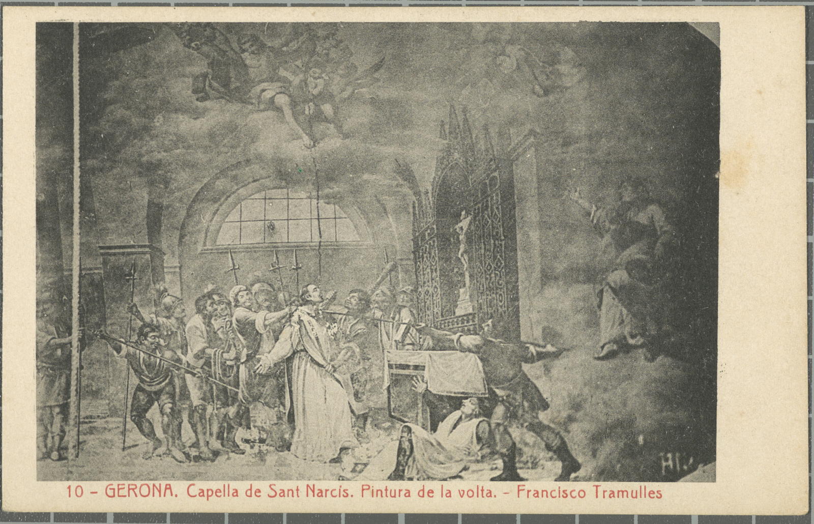 Desconegut, 10-Gerona. Capella de Sant Narcís. Pintura de la volta.- Francisco Tramulles