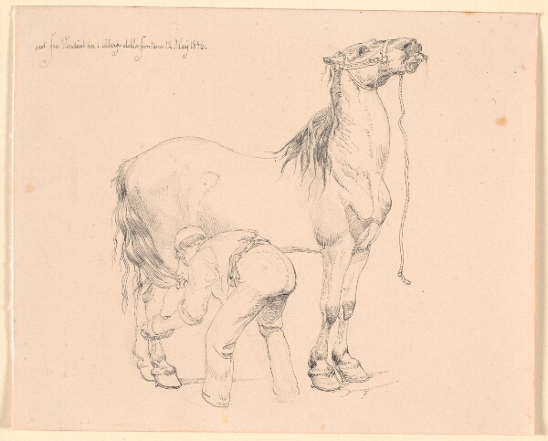 Johan Thomas Lundbye, En hest strigles