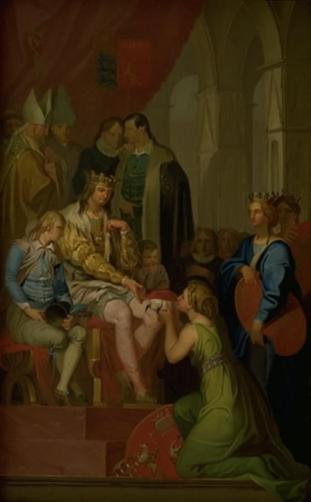 Nicolai Abildgaard, Christian I ophøjer Holsten til hertugdømme 1460. Allegori