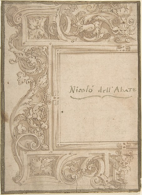 Anonymous, Italian, 16th century, Design for a Cartouche (recto); Fragments of the Plan of a Building (Church?) (verso)