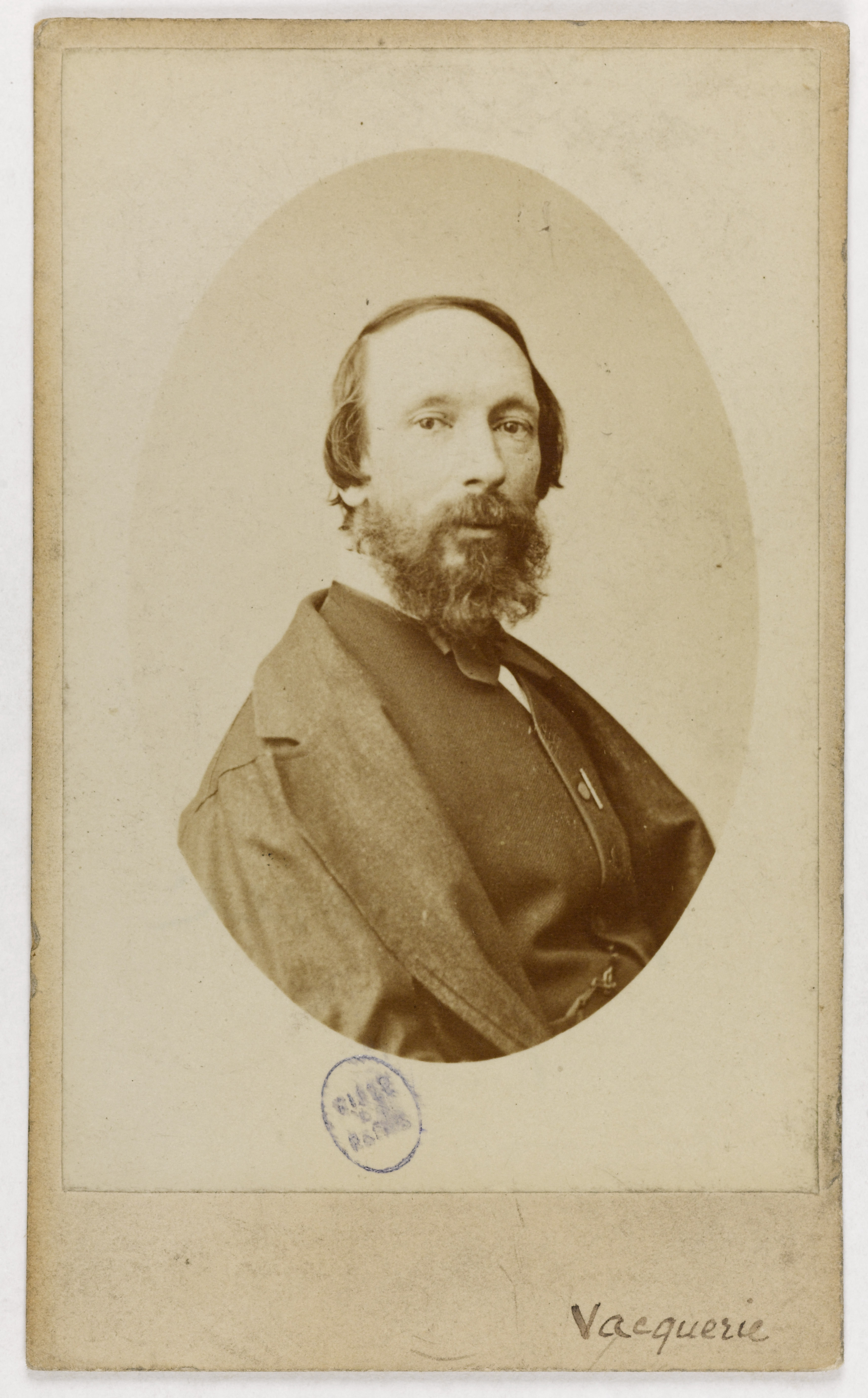Anonyme, Portrait d'Auguste Vacquerie (1819-1895), écrivain, journaliste et photographe
