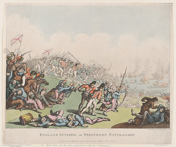 Thomas Rowlandson, England Invaded, or Frenchmen Naturalized