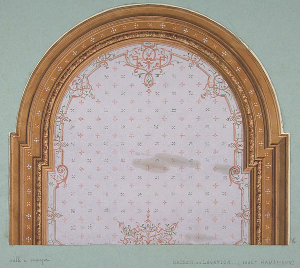 Jules-Edmond-Charles Lachaise, Design for ceiling decoration in a house on the Boulevard Haussmann