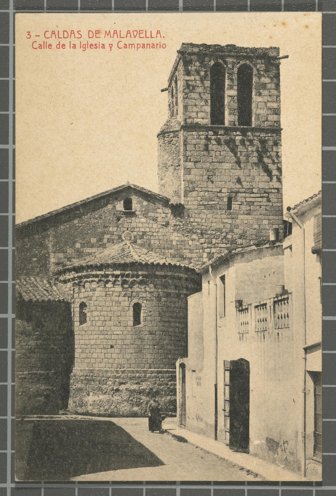 Desconegut, 3 - Caldas de Malavella. Calle de la Iglesia y Campanario