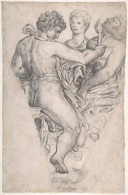 Anonymous, Italian, 16th century, Composition for a Spandrel