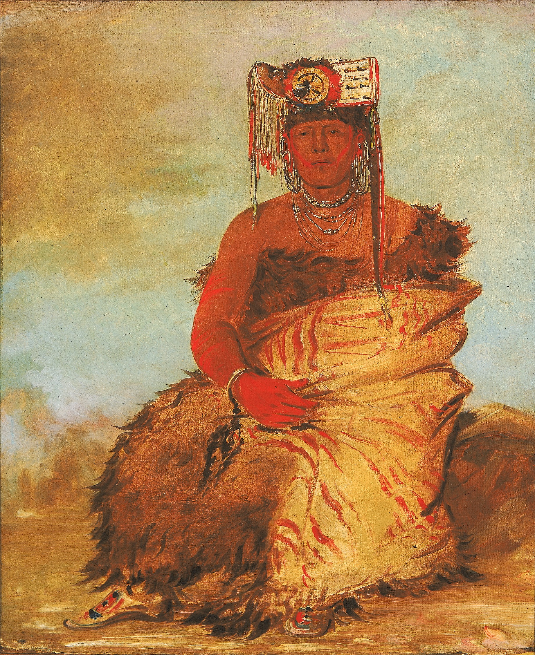 George Catlin, La-kée-too-wi-rá-sha, Little Chief, a Tapage Pawnee Warrior