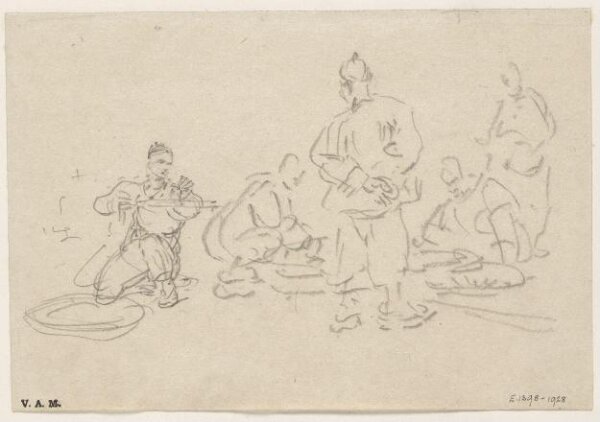 George Chinnery, Sketch of Chinese figures