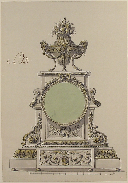 Anonymous, French, 18th century, Design for a Clock