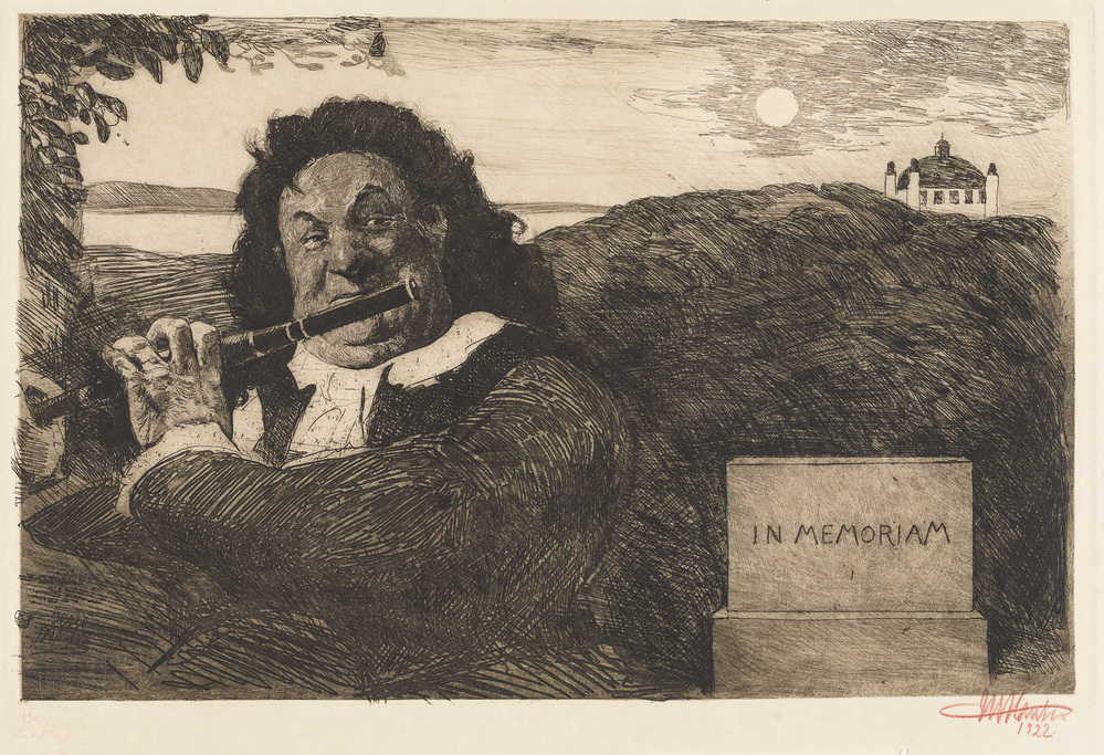 Hans Nikolaj Hansen, Fredensborg idyl. Olaf Poulsen spiller på fløjte for sin datter
