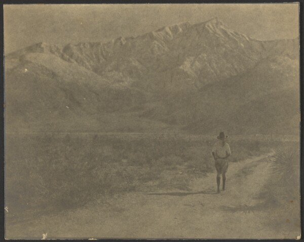 Louis Fleckenstein, [Woman Walking on Path Towards Mountains]