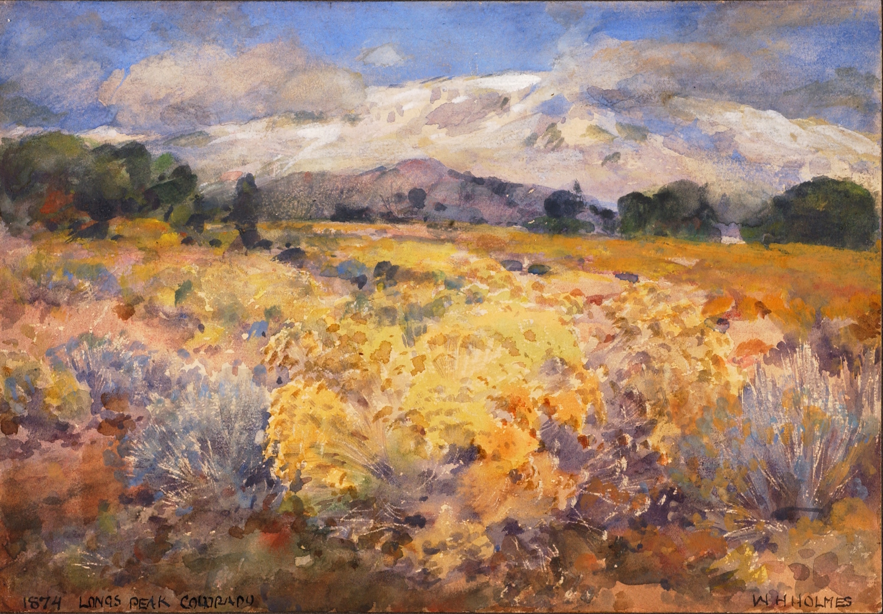 William Henry Holmes, Long's Peak, Colorado, 1874