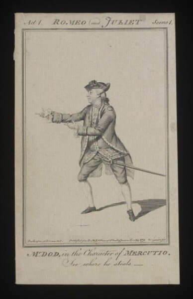 Unknown, Mr Dod in the Character of Mercutio