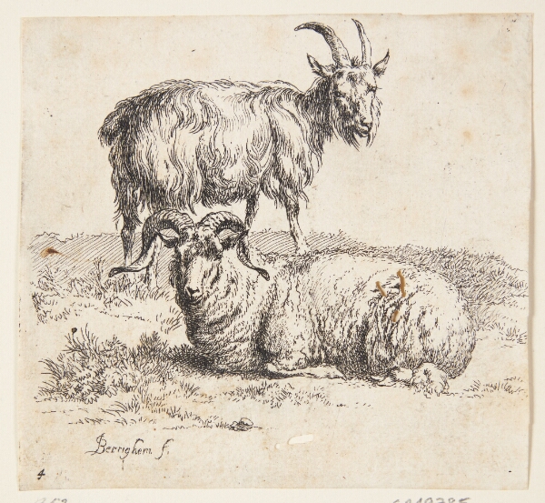 Nicolaes Berchem, Stående ged og en liggende vædder