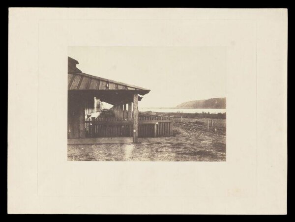Fenton, Roger, Wooden bungalow beside river